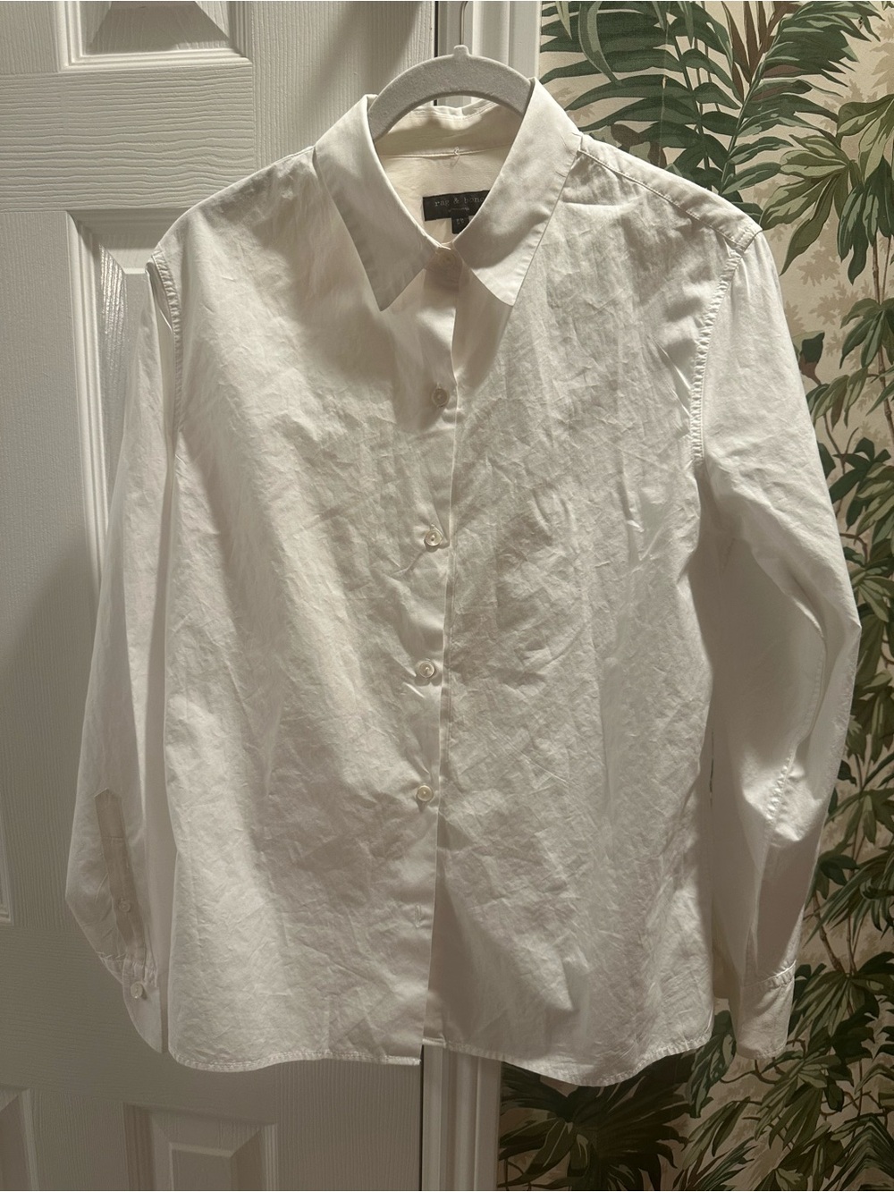 rag & bone woman’s  White Button-Down Dress Shirt